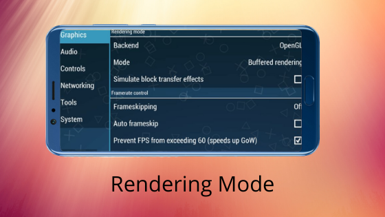 PPSSPP rendering mode